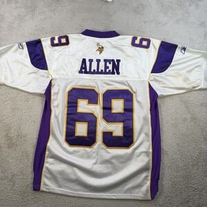 Minnesota Vikings Jared Allen Jersey Mens Large 50 White NFL #69 Reebok On Field